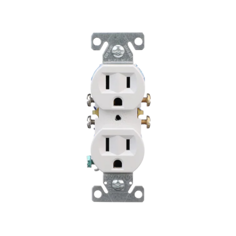 Eaton 15 - Amp 125-volt Residential Duplex Outlet, White