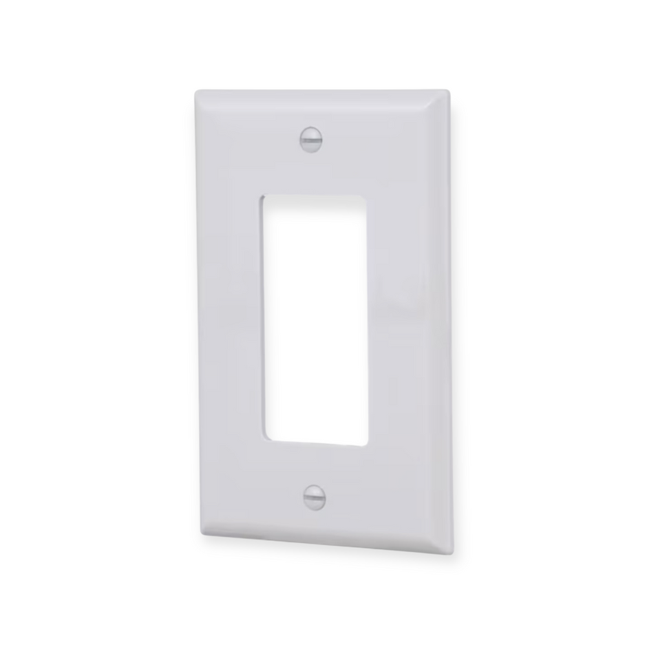 Eaton 1 -Gang Midsize Size White Polycarbonate Indoor Decorator Wall Plate