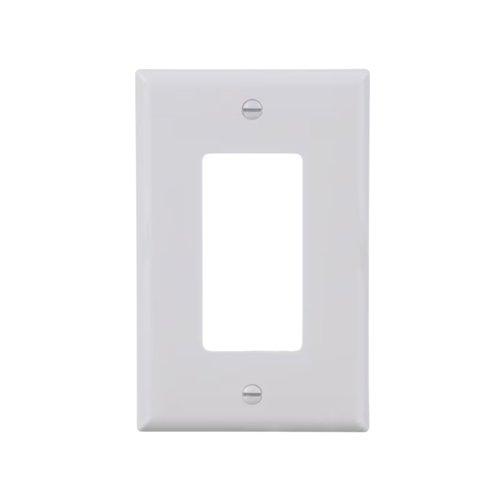 Eaton 1 -Gang Midsize Size White Polycarbonate Indoor Decorator Wall Plate