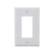 Eaton 1 -Gang Midsize Size White Polycarbonate Indoor Decorator Wall Plate