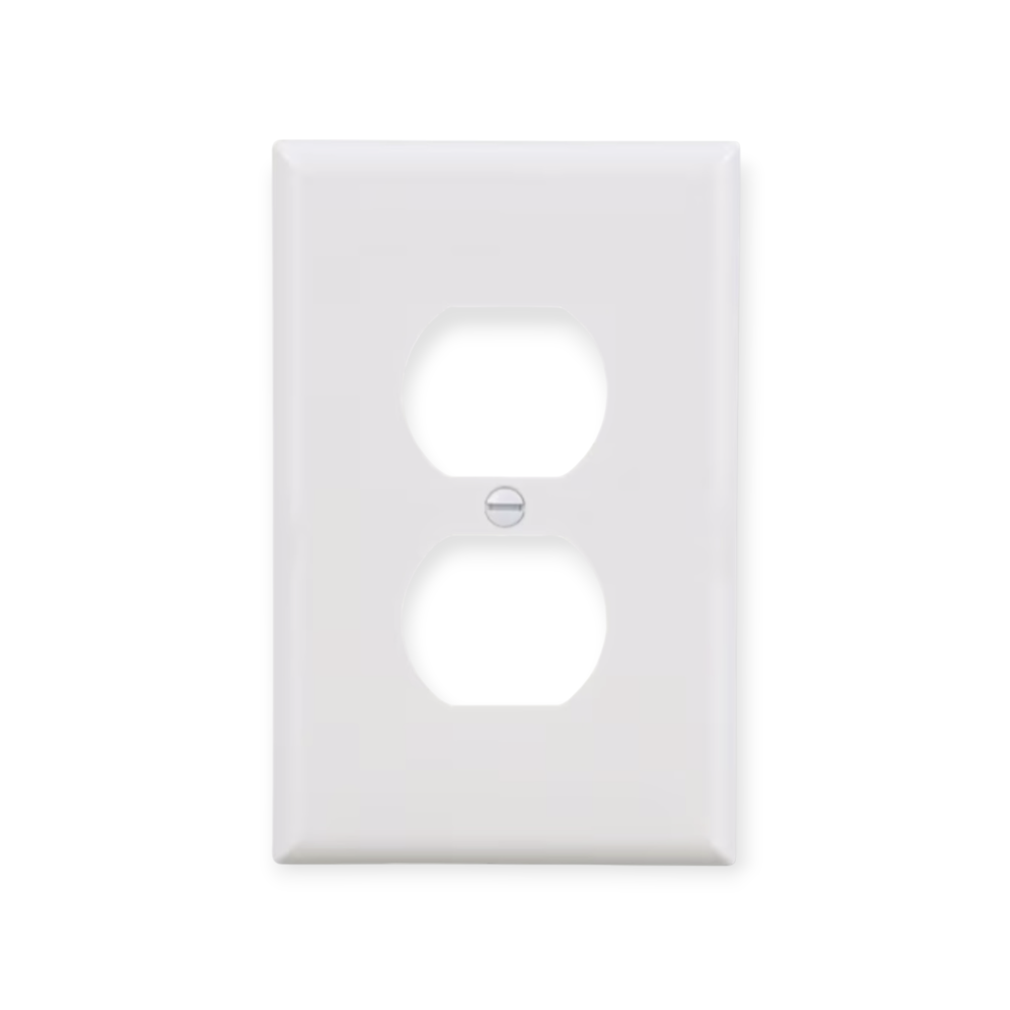 Eaton 1 -Gang Midsize Size White Polycarbonate Indoor Duplex Wall Plate