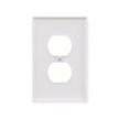 Eaton 1 -Gang Midsize Size White Polycarbonate Indoor Duplex Wall Plate