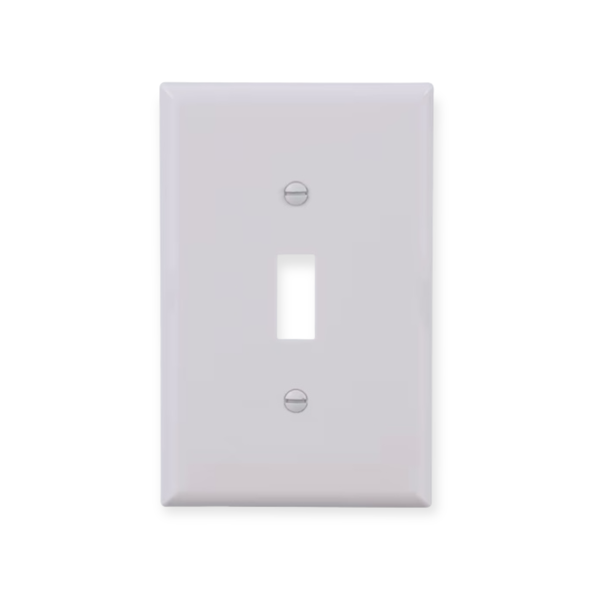 Eaton 1 -Gang Midsize Size White Polycarbonate Indoor Toggle Wall Plate