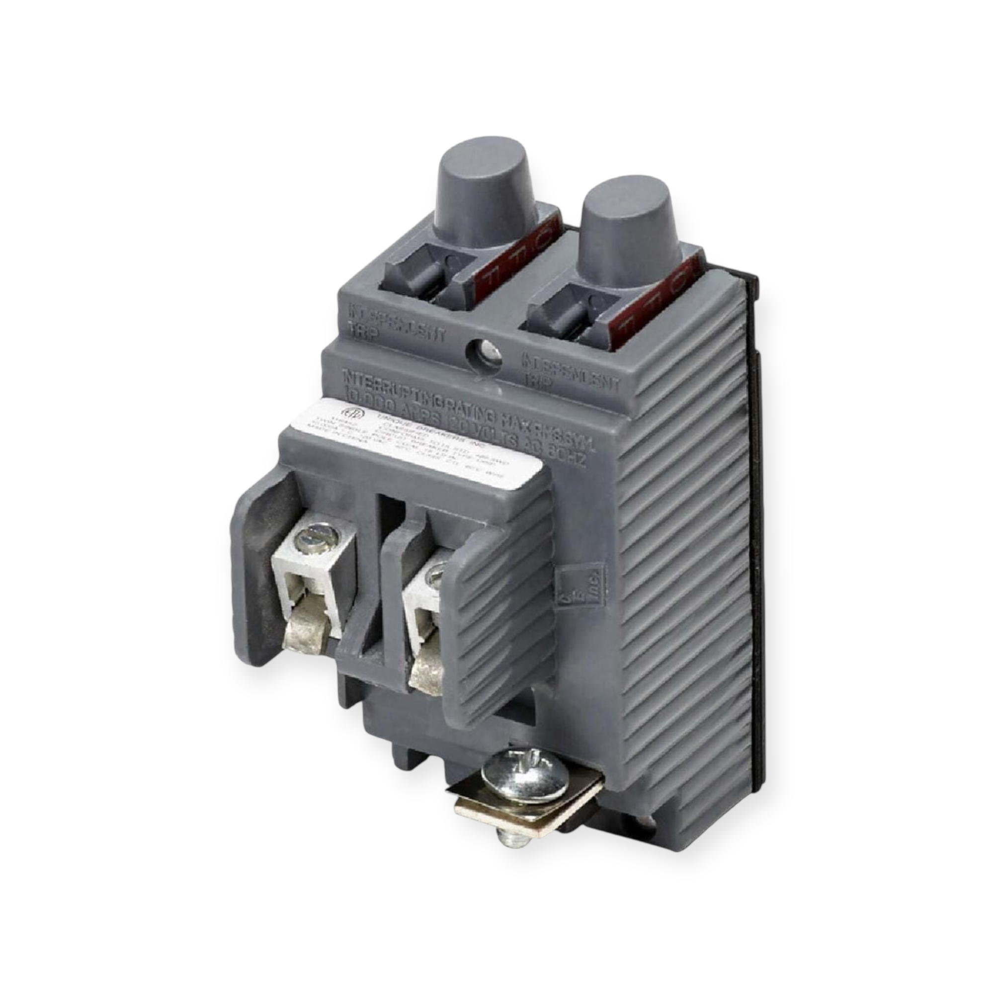 UBIP2020 Used Pushmatic Replacement. 20 Amp Tandem Single Pole Circuit Breaker Manufactured By Connecticut Electric
